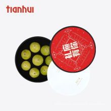 New Year Packaging Round Paper Gift Box for Fruit Chinese Wood, Paper Series 216 Tianhui Accept Bio-degradable CN;FUJ